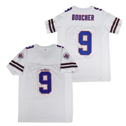 Bobby Boucher # 9 El chico del agua Adam Sandler Película Mud Dogs Bourbon Bowl Camiseta de fútbol 240325