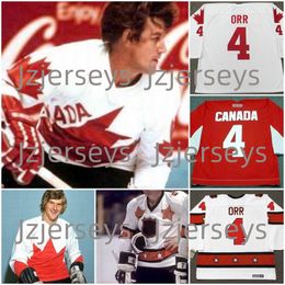 BOBBY ORR 1976 Maillot de hockey de l'équipe Canada CCM RETRO 1973 Maillot de hockey vintage "All Star" personnalisé