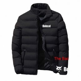 Bobcat Heavy Equipment Vestes d'hiver Casual Hommes Manteaux d'extérieur léger Zipper Ski Épaissir Streetwear Fi Vêtements masculins O3pT #