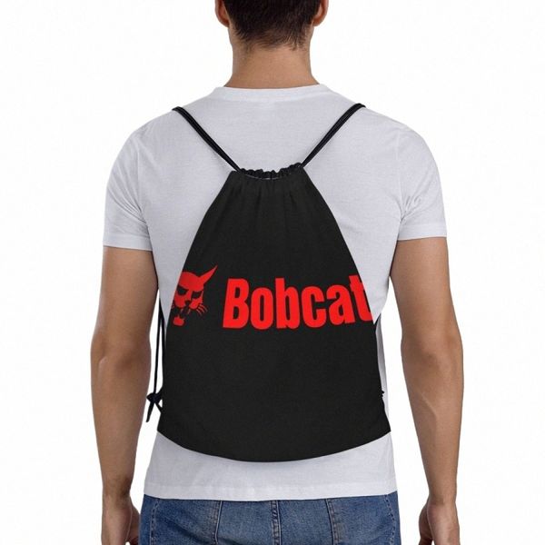 Bobcat_logo_black_r Bolsas con cordón Mochilas Anime Bolso femenino Mochila Mujeres Nombre del bolso personalizado Y6vC #