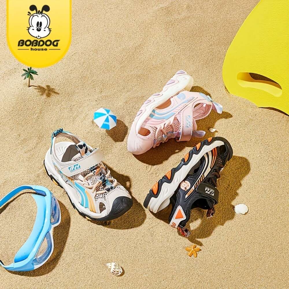 Bobdog unisex barn nära tå andningsbara sandaler bekväma hållbara avslappnade strandvattenskor för pojkens flickas utomhusaktiviteter BBT22641