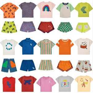 Bobo 2024 Summer Kids Girls Clothes sets Cartoon Children Children T-shirts and short Cost For Girl Print Fashion Baby Boy Boys Tenues 240403