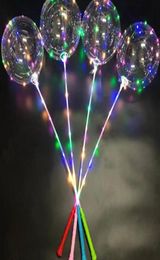 Bobo Ball LED ligne avec poignée de bâton contrôle vague boule 3M chaîne ballons clignotant s'allument pour la décoration de fête d'anniversaire de mariage 6991612