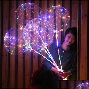 Bobo ballon 20 pouces Led chaîne lumière avec bande fil lumineux décoration éclairage pour cadeau de fête livraison directe