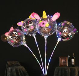 Bobo Ballons Transparent LED Light Up Ballon Nouveauté Éclairage Hélium Glow String Lights pour Anniversaire Mariage En Plein Air événement Décorations de Fête de Noël SN4253