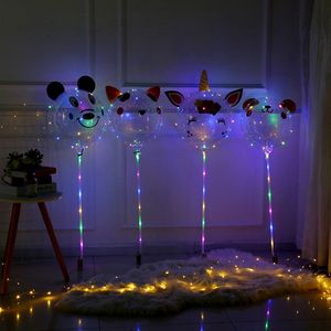 BOBO BALLOONS Transparante Led Up Balloon Nieuwheid Verlichting Helium Glow String Lights For Birthday Wedding Outdoor Event Christmas Partys Decorations Crestech168