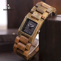 BOBO BIRD Casual Mujer Relojes de cuarzo Señoras Reloj de pulsera de madera El mejor regalo para la novia Regalo de cumpleaños relogio feminino L-S02 201114