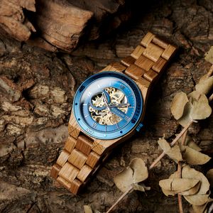 Bobo Bird Luxury Men's Mechanical Watch, combinando madera y aleación, soporte de envío de caída personalizada