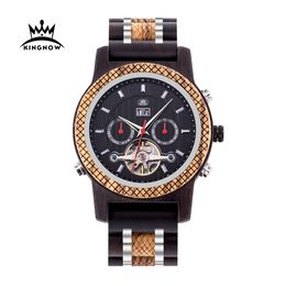 Bobo Bird Wood Mécanique montre Relogio Masculino Big Mens Watchs Top Brand Luxury Tarees Erkek Kol Saati personnalisé