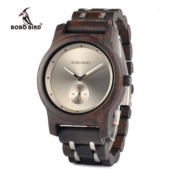 BOBO BIRD montres en bois hommes amoureux montres bois métal Bracelet montre à Quartz relogio masculinoin vente en gros montre homme 240125