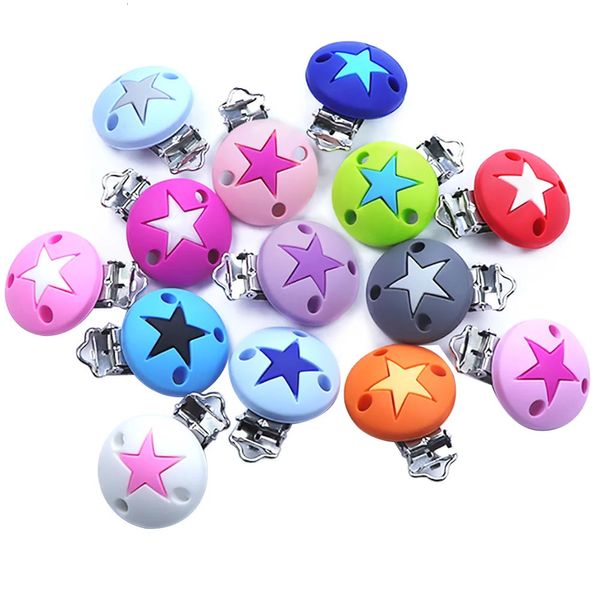 Bobo.box 1pc Crown Heart Stars Beads Peeds Clips Puppiier Clips para Dy Baby Baby Tingle Suptor Dummy Baby Teether 240422