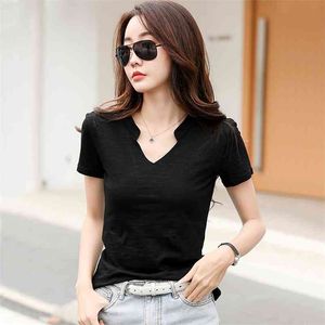 BOBOKATEER grande taille noir t-shirt femmes été t-shirt femme t-shirt damskie t-shirts femme hauts coton camisetas mujer 210722