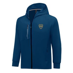 Boca Juniors hommes vestes automne manteau chaud loisirs en plein air jogging sweat à capuche fermeture éclair complète à manches longues veste de sport décontractée