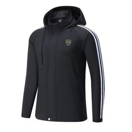 Boca Juniors Vestes pour hommes vestes de loisirs chaudes en automne et en hiver sports de plein air chemises de sport décontractées à capuche hommes et femmes vestes à fermeture éclair complète