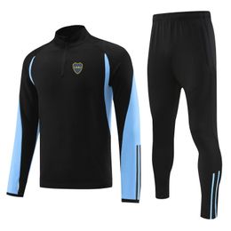 Boca Juniors Heren trainingspakken herfst kinderen Outdoor Semi-rits lange mouw oefening trainingspak jogging sport vrije tijd shirt met lange mouwen