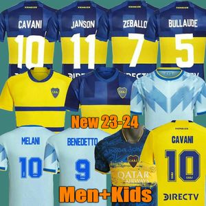 Boca Juniors Soccer Jerseys 23 24 CARLITOS Rétro Maradona Tevez de Rossi 2023 2024 Troisième maillot de football thaïlandais Hommes Enfants Ensembles Uniforme