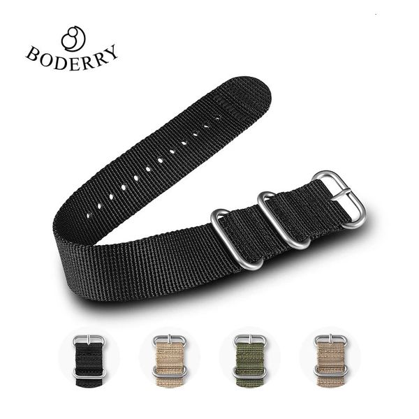 Boderry Field bracelet de montre 22mm bande Type universel sport Nylon pilote militaire sac bracelet de montre cadeau hommes 240116