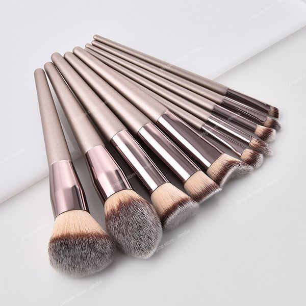 Ensemble de pinceaux de maquillage Champagne chaud pour femmes, fond de teint cosmétique, poudre, fard à joues, fard à paupières, Kabuki, pinceaux de maquillage, outils de beauté, outils de maquillage, accessoires de maquillage