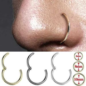 Arts du corps 3pcs bouche percant en acier titane faux septum cercle clip clip piercing anneau nez femmes bijoux bijoux cerceau septum non percé D240503