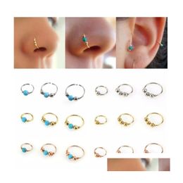 Body arts mode retro ronde kralen neusring neusgat nostril piercing piercing sieraden septum clicker lip tragus drop levering health schoonheid t dh1mz