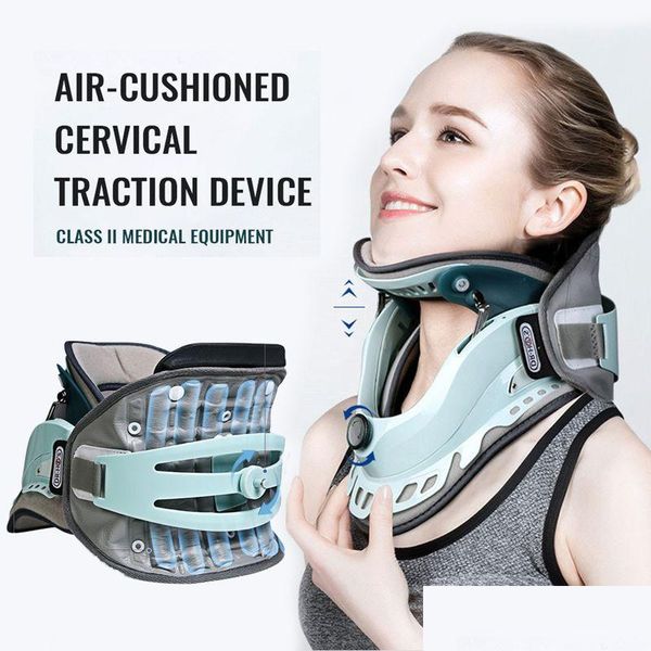 Supports de corps Supports Cervical Tracteur Cou Civière Gonflable Traction Écarteur Colonne Vertébrale Soulagement De La Douleur Brace Soutien Posture Correcteur Dh4Ov