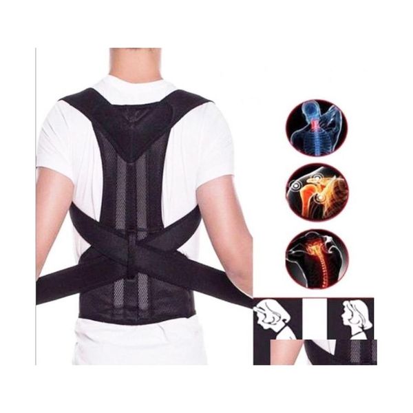 Body Braces Supports Posture Corrector Back Brace Clavicle Support Stop Slouching And Hunching Réglable Trainer Unisexe Drop Deli Dhbut