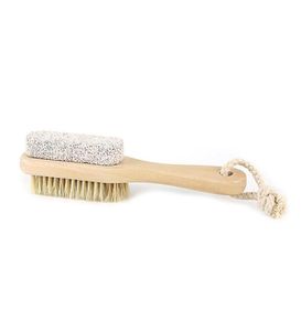 Brosse pour le corps, manche en bois, pierre ponce, brosse pour les pieds, exfoliante, dissolvant de peau morte, brosse de Massage, soins des pieds 2331955