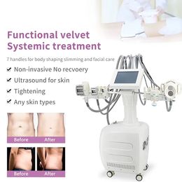 Lichaamscontouren Body Slimming Machine Professional RF Vaccum Roller Massage Cellulitis Verwijdering Slanke apparatuur Cavitatie Zes polor Radiofrequentie Lipolaser