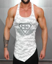 Ingénieurs du corps Camouflage Bodybuilding Men039S Top Top Fitness Stringer Vief décontracté T-shirts sans manches
