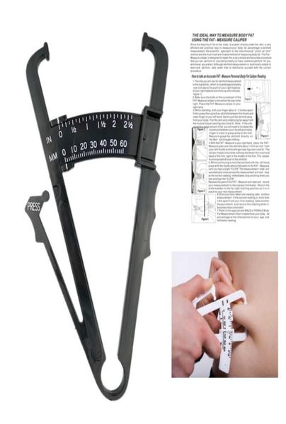 Combo de cortadora de medida de calibrador de grasa corporal con accesorios de gráfico de medidas de porcentaje de grasa corporal que miden con precisión para hombres y Wo5438248