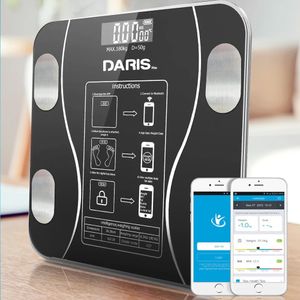 Balance de graisse corporelle intelligente, numérique sans fil, pour salle de bain, analyseur de Composition corporelle, avec application pour Smartphone, compatible Bluetooth 240112