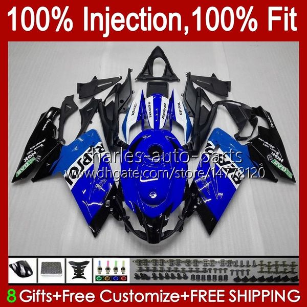 Corps d'injection pour Aprilia RS4 RS-125 RSV RS 125 RR 125RR 06-11 34No.16 bleu brillant RSV-125 RSV125 RS125 R 06 07 08 09 10 11 RSV125RR 2006 2007 2008 2009 2010 2011 Carénages