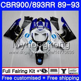 Corps pour HONDA CBR 893RR 900RR CBR900RR CBR893RR 89 90 91 92 93 253HM.2 KONICA bleu stock CBR900 CBR893 RR 1989 1990 1991 1992 1993 Carénages