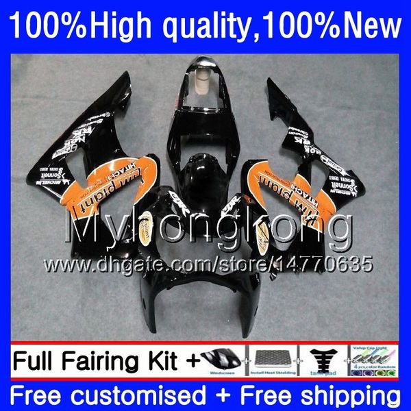 Corps Pour HONDA CBR 929RR 900 929 RR 900RR 900CC 929CC 00 01 50HM.58 CBR900RR CBR929 RR CBR900 RR CC CBR929RR Orange noir 2000 2001 Carénage