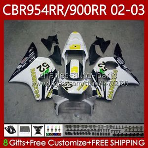 Kit de carrocería para HONDA CBR900 CBR954 RR CBR 954 900 RR CC 2002-2003 Cuerpo 61No.27 CBR954RR CBR 900RR 954RR 900CC 02 03 CBR900RR CBR954-RR 2002 2003 Carenados HANNSpree