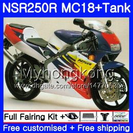 Corps pour HONDA usine bleu chaud NSR 250 R MC16 NSR250 R RR MC18 NSR250R 88 89 262HM.43 NSR 250R NS250 PGM2 NSR250RR 1988 1989 88 89 Carénage