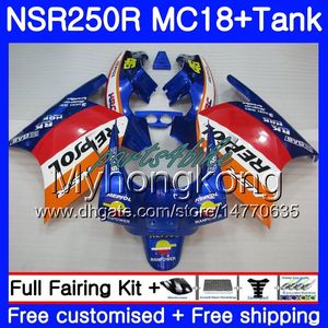 Lichaam voor HONDA NSR 250 R MC18 PGM2 NSR 250R NS250 NSR250R 88 89 262HM.24 MC16 NSR250 R RR NSR250RR 1988 1989 88 89 FUNLING REPSOL BLAUW ROOD