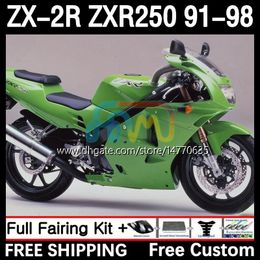 Corps pour Kawasaki Ninja ZX2R ZXR250 ZX 2R 2 R R250 ZXR 250 89-98 9DH.69 ZX-2R ZXR-250 91 92 93 94 95 96 97 98 ZX-R250 1991 1992 1993 1994 1995 1996 1997 1998 Green de farine Green-Gossy Glossy 1991 1992 1994 1995 1996 1997 1998 Fairing Glossy Green Green Green Green Fair