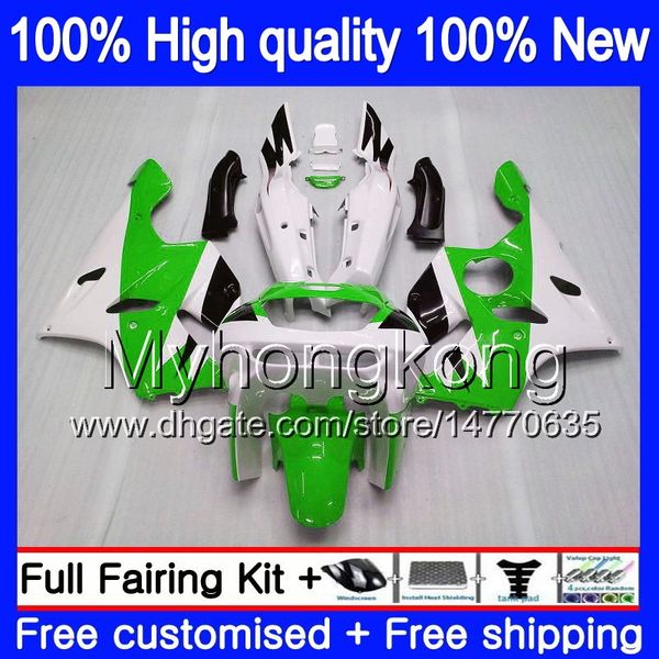 Cuerpo para KAWASAKI ZX 636 600CC ZX-636 1994 1995 1996 1997 213MY.18 Verde blanco ZX636 ZX-6R ZX600 ZX 6 R 6R ZX6R 94 95 96 97 Carenados