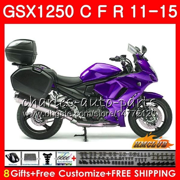 Corps pour SUZUKI Bandit GSX1250F GSX1250FA GSX1250 C 11 12 13 14 15 23HC.19 GSXF1250 GSX1250C 2011 2012 2013 2014 2015 Carénage violet brillant