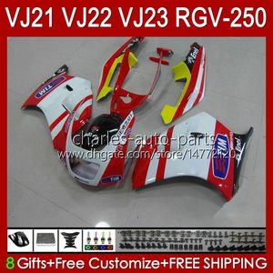 Corps Pour SUZUKI blk RGV-250 Panneau RGV250 SAPC VJ22 RVG250 VJ 22 20HC.19 RGVT-250 90 91 92 93 94 95 96 RGVT blanc rouge RGV 250CC 250 CC 1990 1991 1992 1993 1994 1995 1996 Carénage