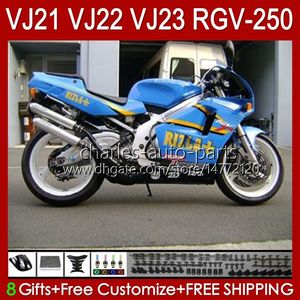 Corps pour Suzuki Blue Glossy RGVT RGV 250CC 250 CC RGV250 SAPC VJ22 RVG250 VJ 22 20HC.79 RGV-250 Panneau 90 91 92 93 94 95 96 RGVT-250 1990 1991 1992 1993 1994 1995 1996 1996 Catériel