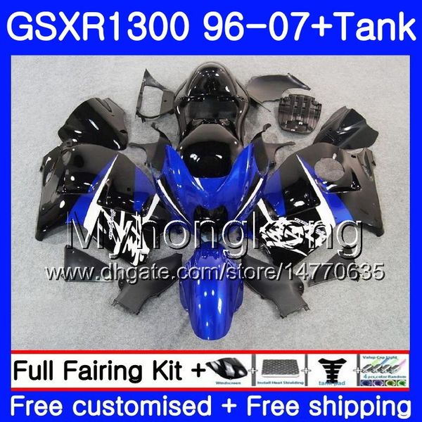 Cuerpo para SUZUKI GSX R1300 GSXR1300 96 02 03 04 05 06 07 333HM.47 GSXR 1300 Hayabusa Negro Azul 1996 2002 2003 2004 2005 2006 2007 Carenado