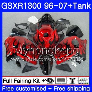 Lichaam voor Suzuki Hayabusa GSXR 1300 GSXR1300 96 97 98 99 00 01 07 333hm.10 GSX R1300 Rode Vlammen 1996 1997 1998 1999 2000 2001 2007 Kuip