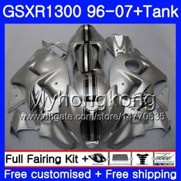 Lichaam voor Suzuki Hayabusa GSXR Gloss Silvery 1300 GSXR1300 96 97 98 99 00 01 07 333hm.20 GSX R1300 1996 1997 1998 1999 2000 2001 2007 Kuip