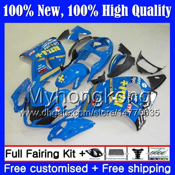 Corps Pour SUZUKI Hayabusa GSXR1300 08 09 10 11 19MY48 Bleu RIZLA GSX R1300 2008 2009 2010 2011 GSXR 1300 12 13 14 15 Carénage Carrosserie