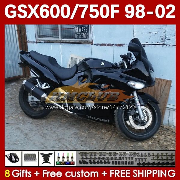 Cuerpo para Suzuki Katana GSX600F GSXF600 GSXF750 GSXF 600 750 CC 98 99 00 01 02 169NO.138 600CC 750CC GSX750F GSXF-600 GSXF-750 1998 1999 2000 2001 2002 Cawarding Black Glossy