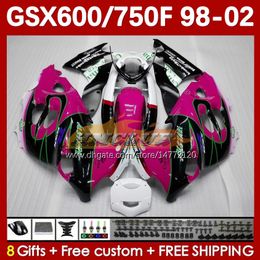 Body voor Suzuki Katana GSX600F GSXF750 GSXF-750 GSXF 600 750 CC 169NO.69 GSX750F 600CC 750CC 98 99 00 01 02 GSXF600 GSXF-600 1998 1999 2000 2002 Fairing Rose Groen