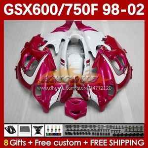 Corps Pour SUZUKI KATANA GSX600F GSXF750 GSXF-750 GSXF 600 750 CC 169No.45 GSX750F 600CC 750CC 98 99 00 01 02 GSXF600 GSXF-600 1998 1999 2000 2001 2002 Carénage rose brillant