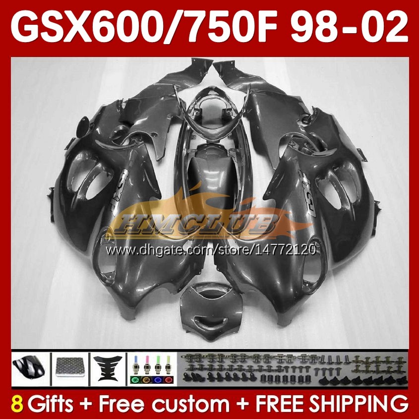 Body For SUZUKI KATANA GSX600F GSXF750 GSXF-750 GSXF 600 750 CC 169No.76 GSX750F 600CC 750CC 98 99 00 01 02 silvery grey GSXF600 GSXF-600 1998 1999 2000 2001 2002 Fairing